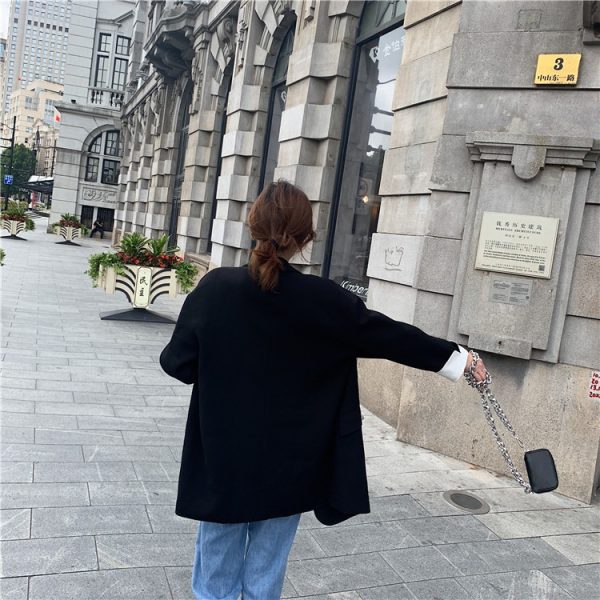 Double-breasted Casual Loose Women's Suit