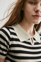 By the Sea Black Striped T-Shirt
