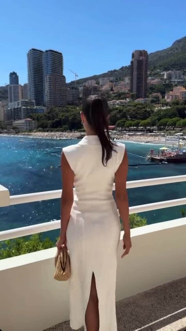 Sexy Sleeveless High-Waist V-Neck Midi Dress | Chic Evening Party Dress