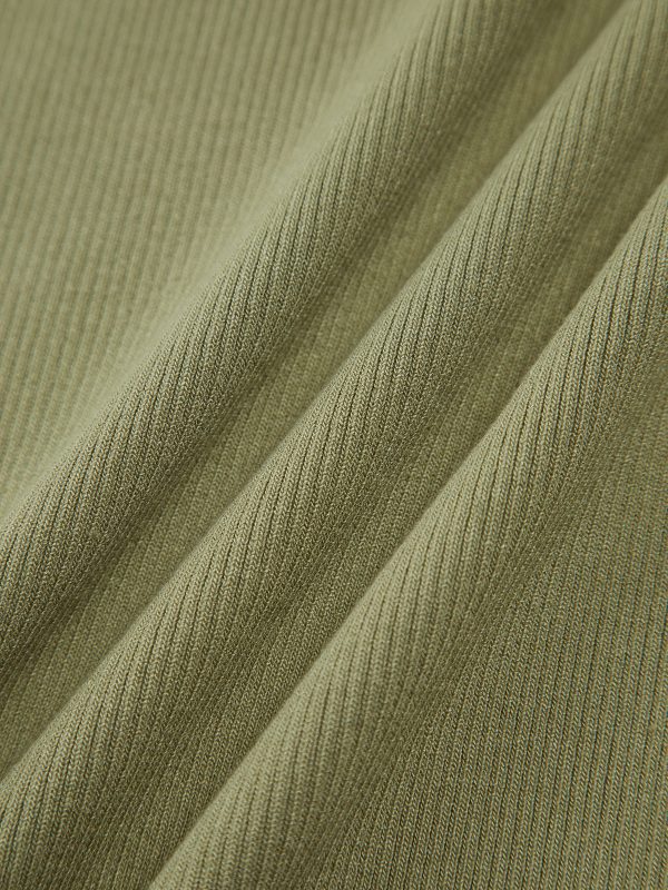 Collared Ribbed Square Neck Short Dress