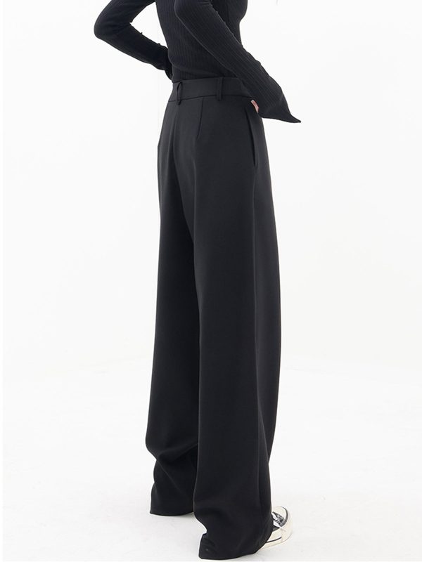 Asymmetrical Layer Button Wide Leg Pants