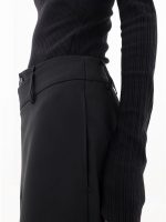 Asymmetrical Layer Button Wide Leg Pants