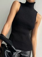 Minimalist Mock Neck Rib Tank Top