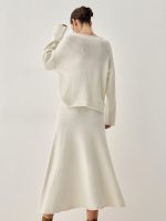 Oversized Sweater Two Piece Skirt Set