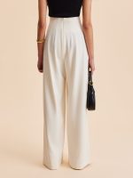 Embellished High-Waist Wide-Leg Pants