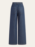 Mid-Waisted Wide-Leg Denim Pants