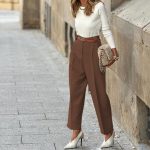 Pleated Cropped Pants