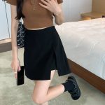 Asymmetric Layered Split Mini Skirt