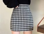 Houndstooth  Mini Skirt