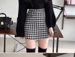 Houndstooth  Mini Skirt
